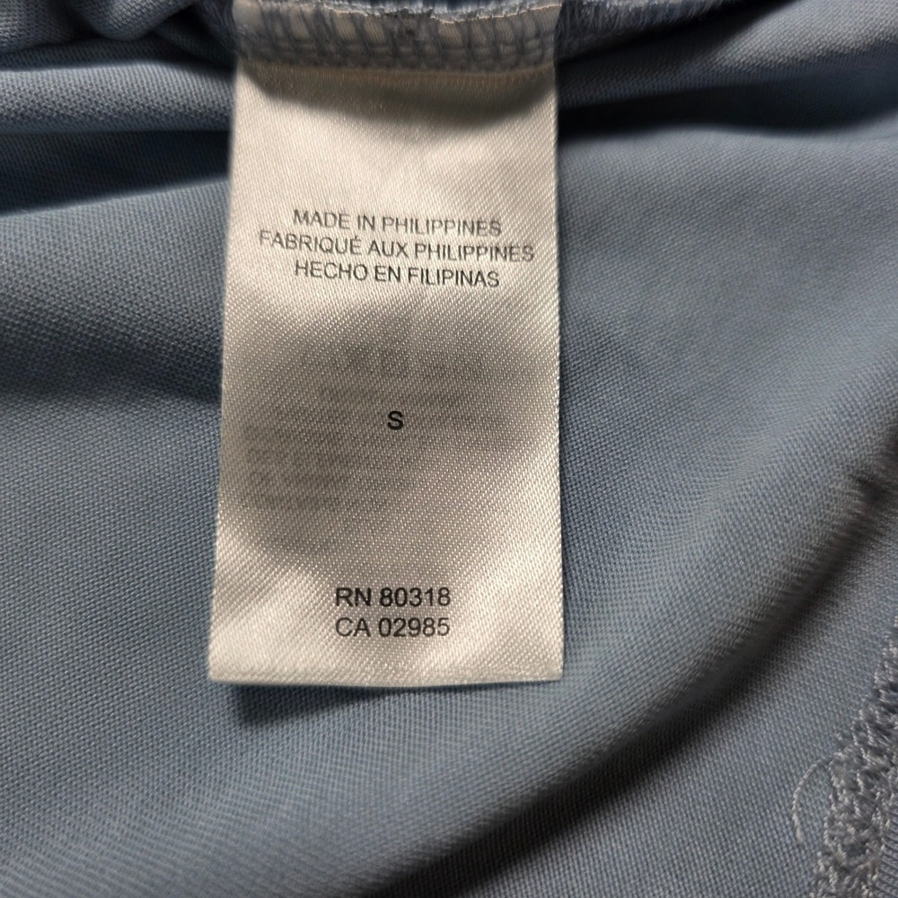 Lucky Brand Light Blue Smocked Babydoll Knit Top Long Sleeve Henley Womens Small - Picture 9 of 9